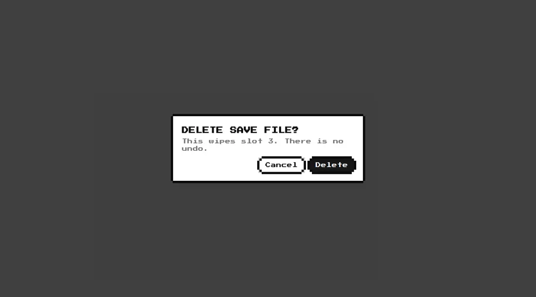 Harness screenshot of 8bitcn-alert-dialog at 1440 pixels wide