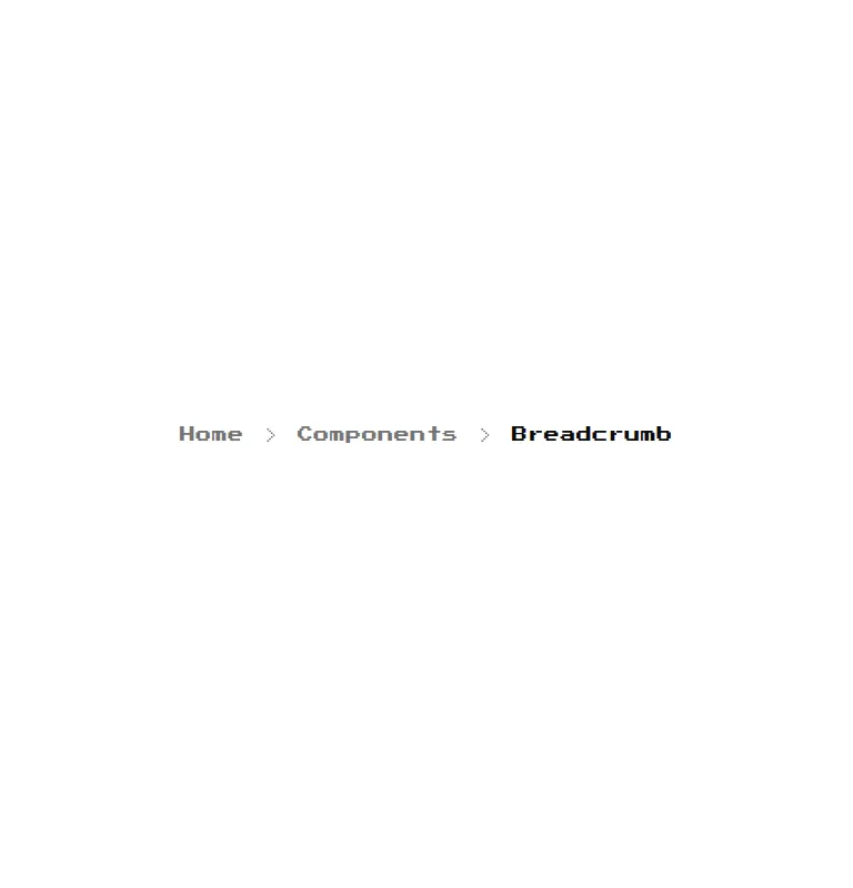 Harness screenshot of 8bitcn-breadcrumb at 768 pixels wide
