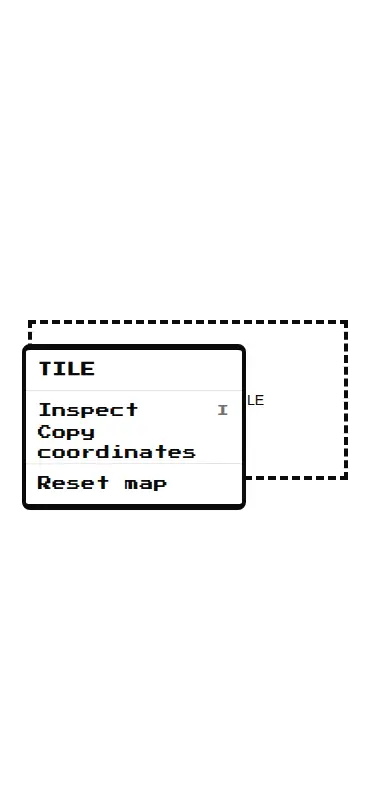 Harness screenshot of 8bitcn-context-menu at 375 pixels wide