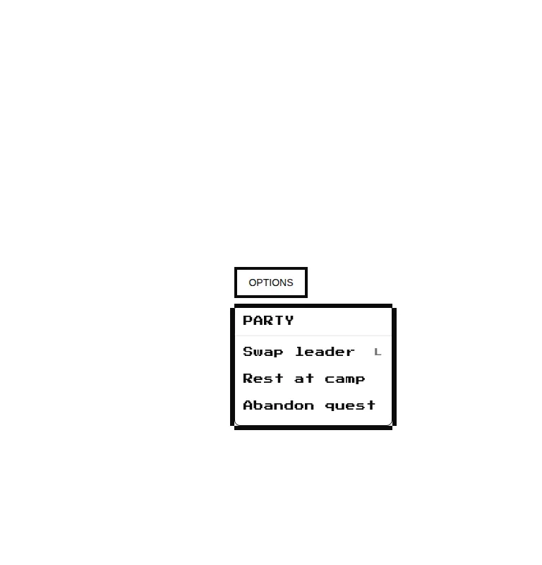Harness screenshot of 8bitcn-dropdown-menu at 768 pixels wide