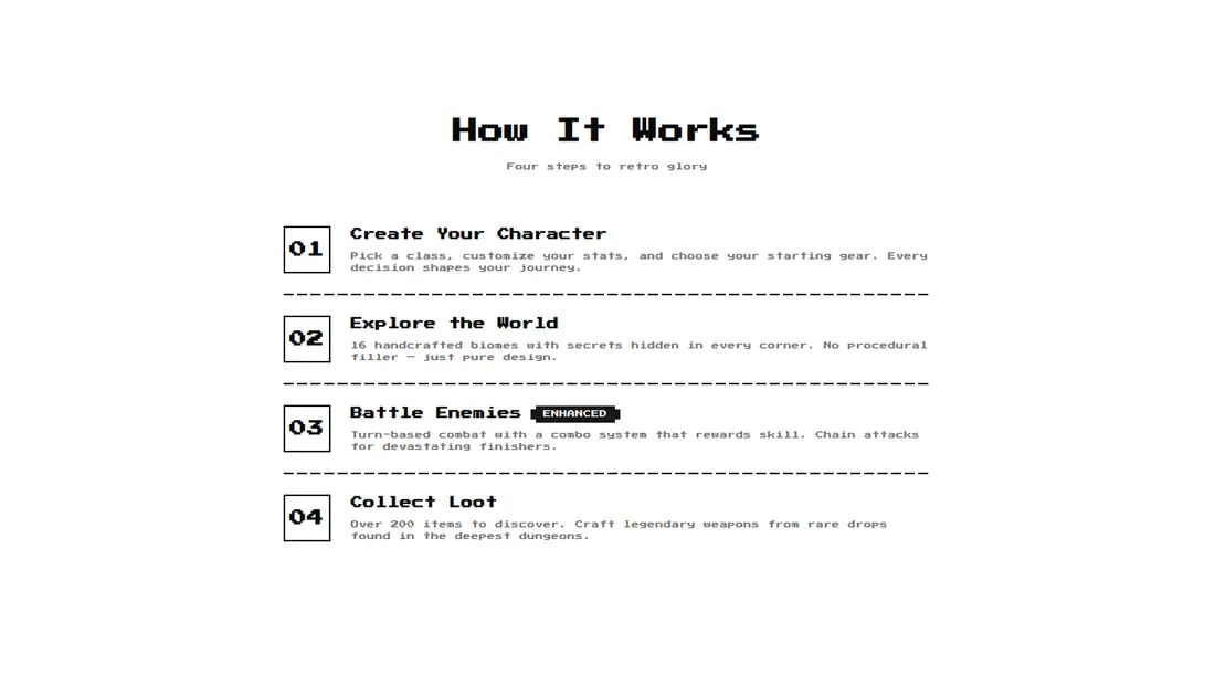 Harness screenshot of 8bitcn-feature2 at 1440 pixels wide