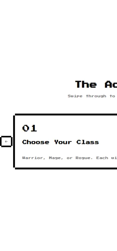Harness screenshot of 8bitcn-feature3 at 375 pixels wide