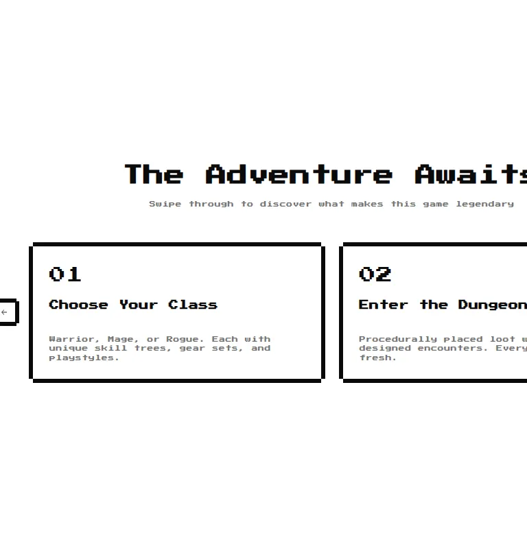 Harness screenshot of 8bitcn-feature3 at 768 pixels wide
