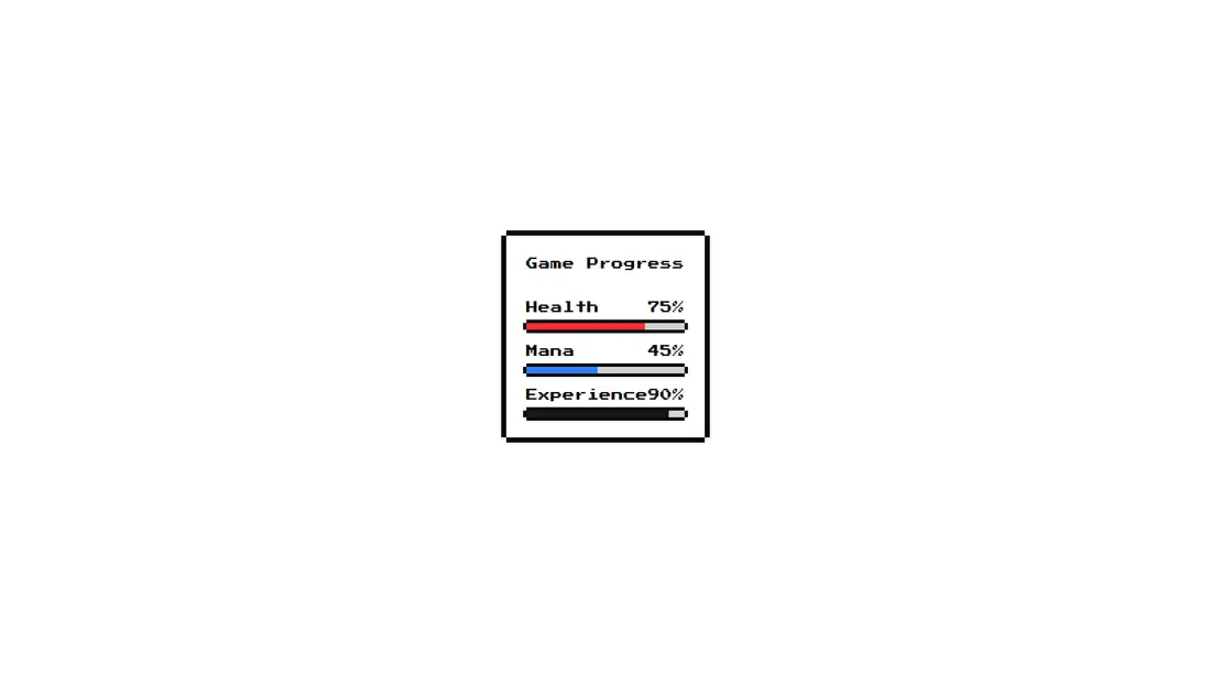 Harness screenshot of 8bitcn-game-progress at 1440 pixels wide