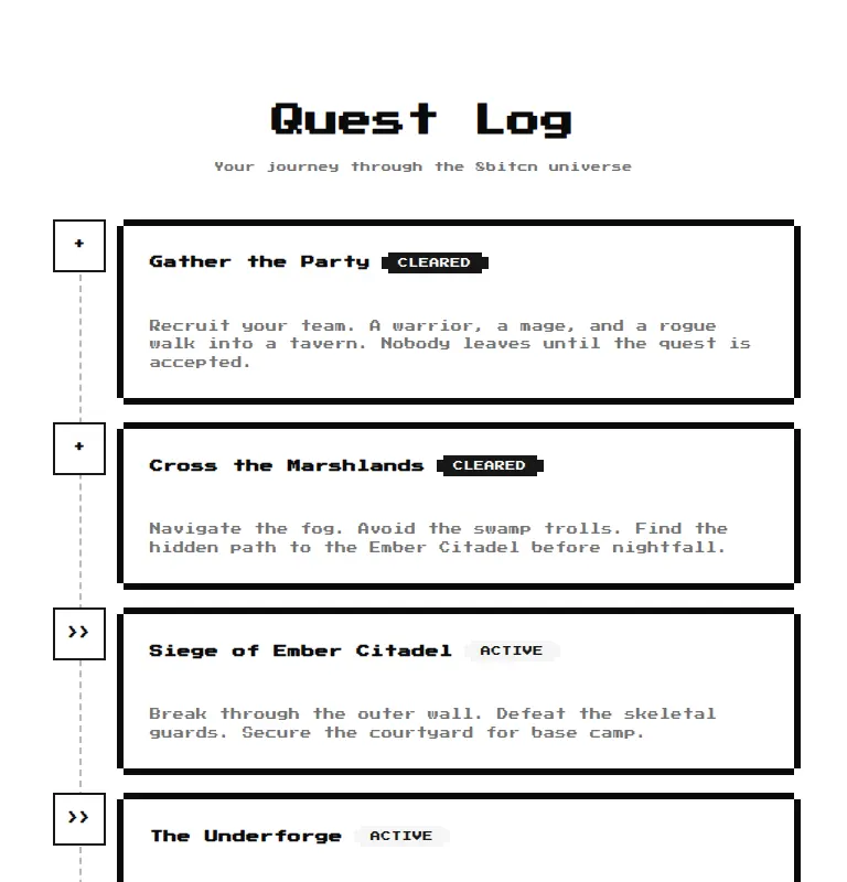 Harness screenshot of 8bitcn-game-roadmap1 at 768 pixels wide