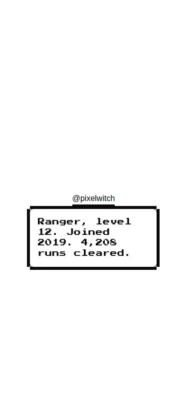 Harness screenshot of 8bitcn-hover-card at 375 pixels wide