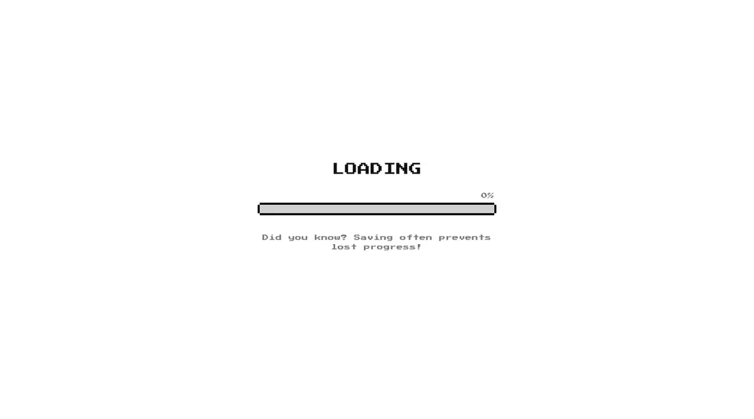 Harness screenshot of 8bitcn-loading-screen at 1440 pixels wide