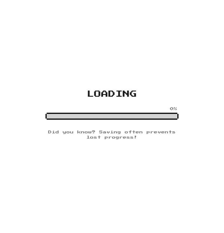 Harness screenshot of 8bitcn-loading-screen at 768 pixels wide