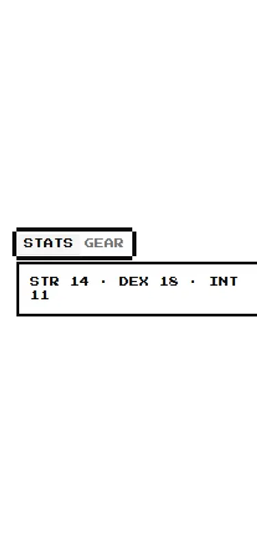 Harness screenshot of 8bitcn-tabs at 375 pixels wide