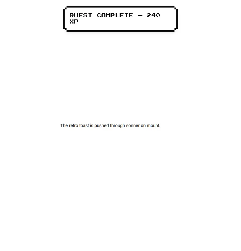 Harness screenshot of 8bitcn-toast at 768 pixels wide