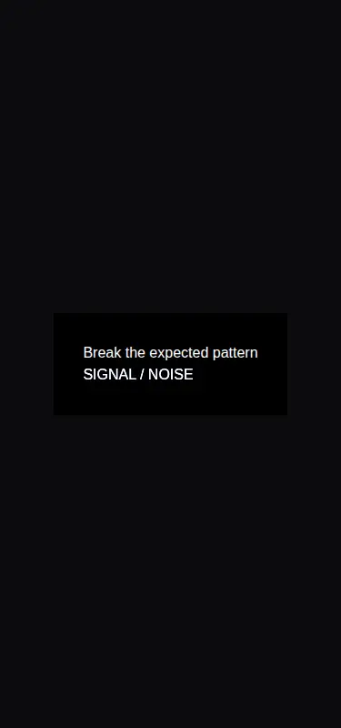 Harness screenshot of animata-glitch-text at 375 pixels wide