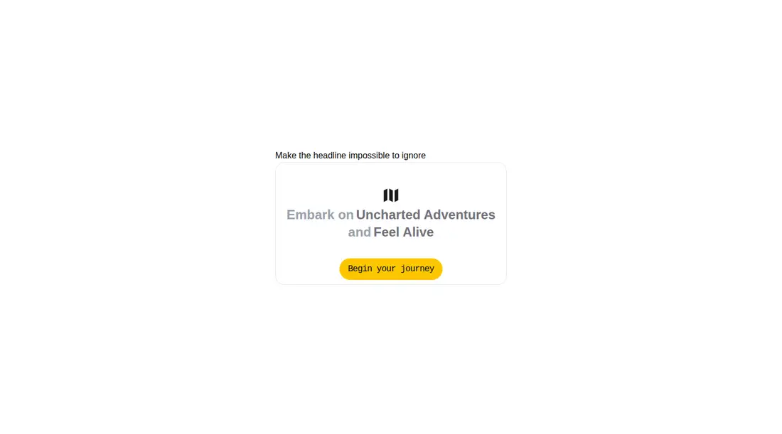 Harness screenshot of animata-hero-section-text-hover at 1440 pixels wide