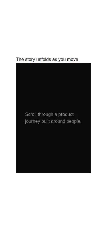 Harness screenshot of animata-scroll-reveal at 375 pixels wide
