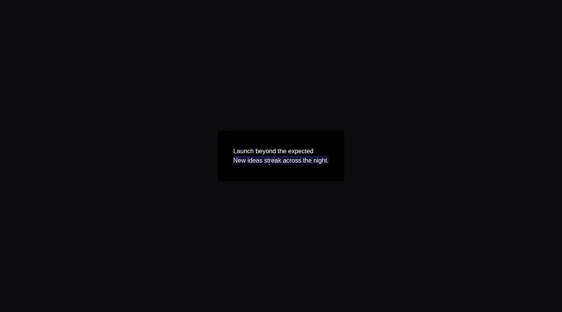 Harness screenshot of animata-shooting-stars at 1440 pixels wide
