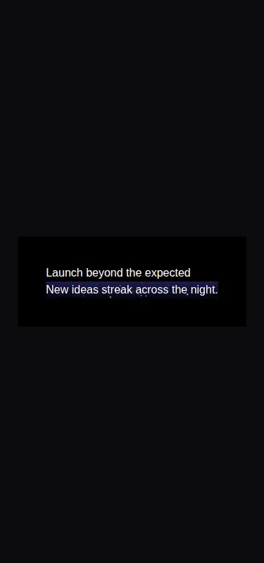Harness screenshot of animata-shooting-stars at 375 pixels wide
