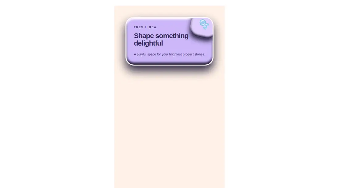 Harness screenshot of clay-card at 1440 pixels wide
