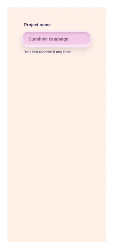 Harness screenshot of clay-input at 375 pixels wide