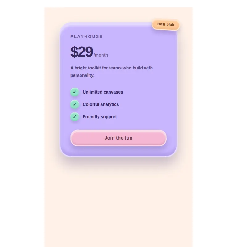 Harness screenshot of clay-pricing at 768 pixels wide