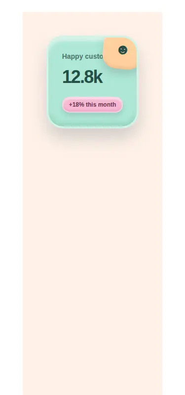 Harness screenshot of clay-stat-card at 375 pixels wide
