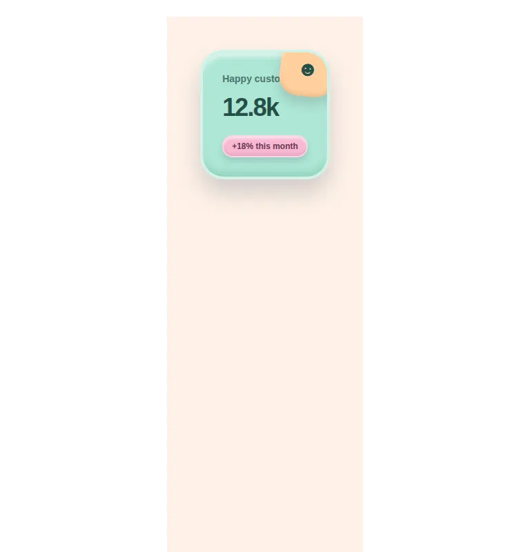 Harness screenshot of clay-stat-card at 768 pixels wide