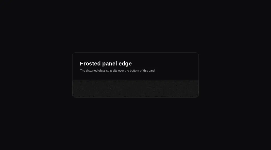 Harness screenshot of cultui-distorted-glass at 1440 pixels wide