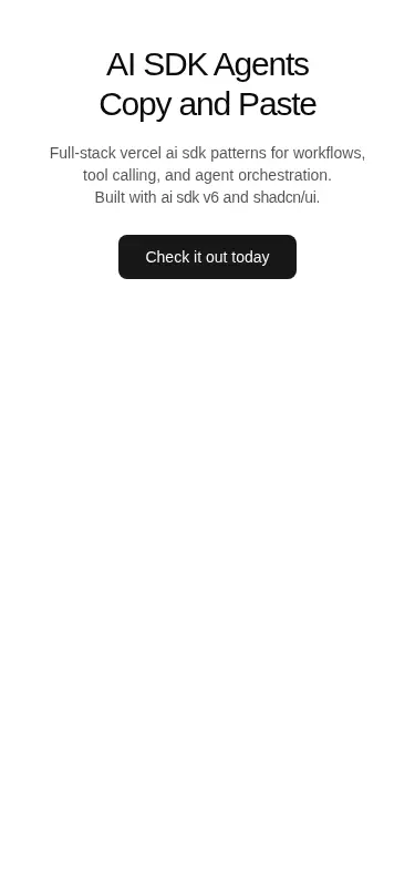 Harness screenshot of cultui-hero-liquid-metal at 375 pixels wide