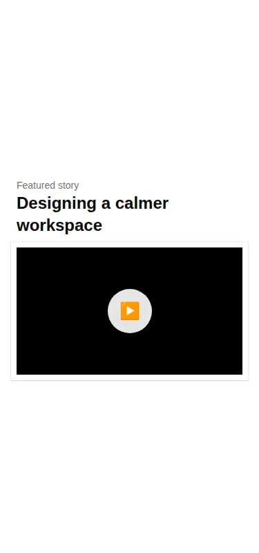 Harness screenshot of cultui-hover-video-player at 375 pixels wide