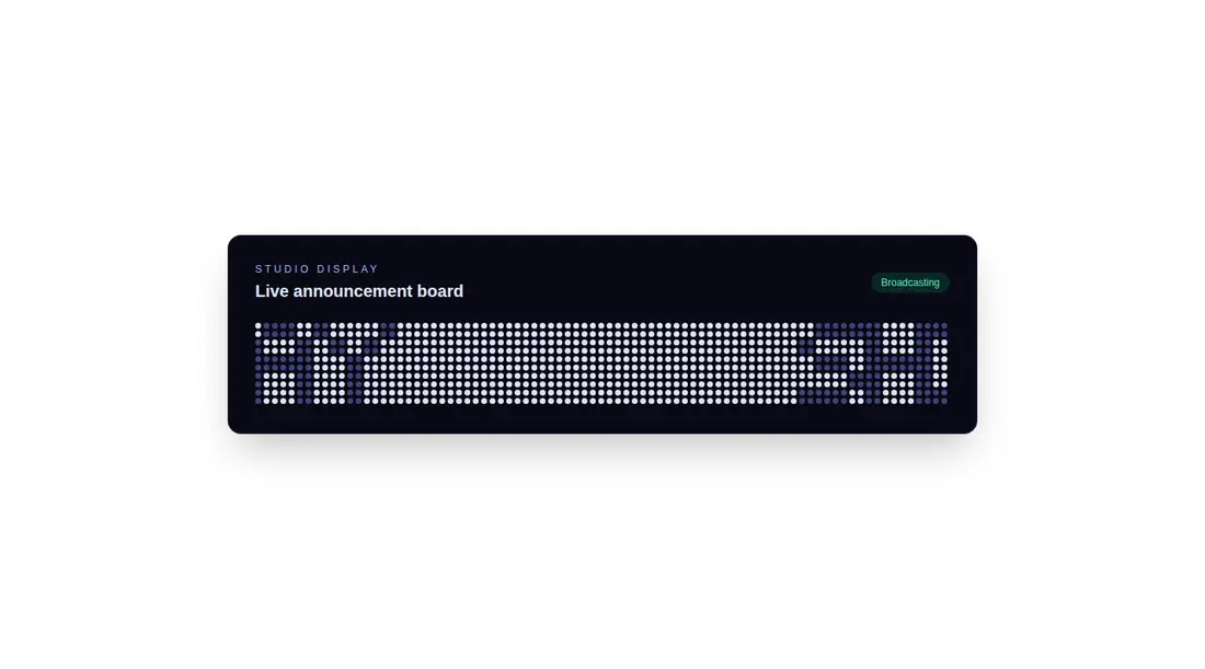 Harness screenshot of cultui-lightboard at 1440 pixels wide