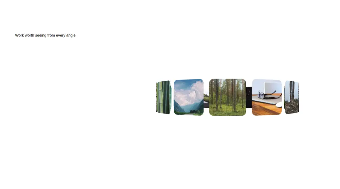 Harness screenshot of cultui-three-d-carousel at 1440 pixels wide