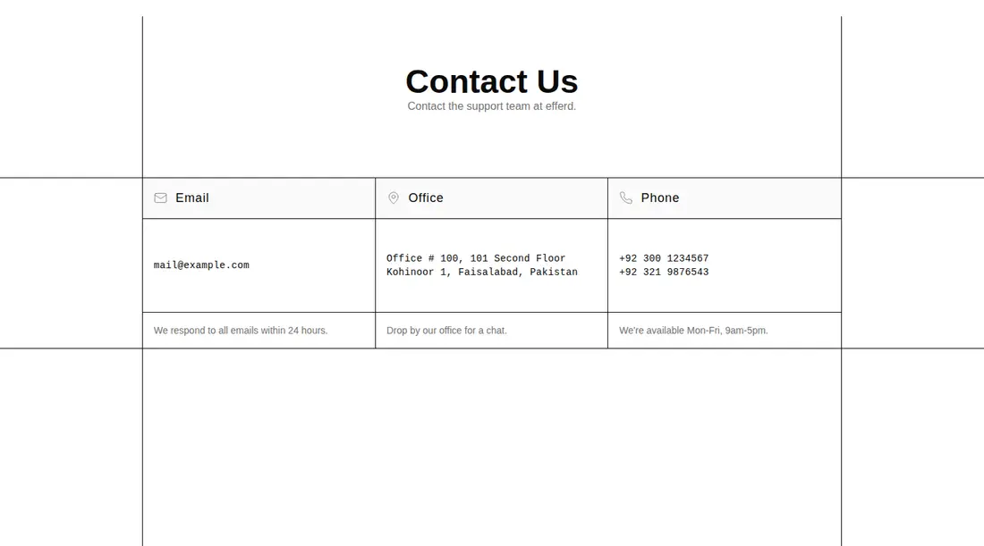 Harness screenshot of efferd-contact-1 at 1440 pixels wide
