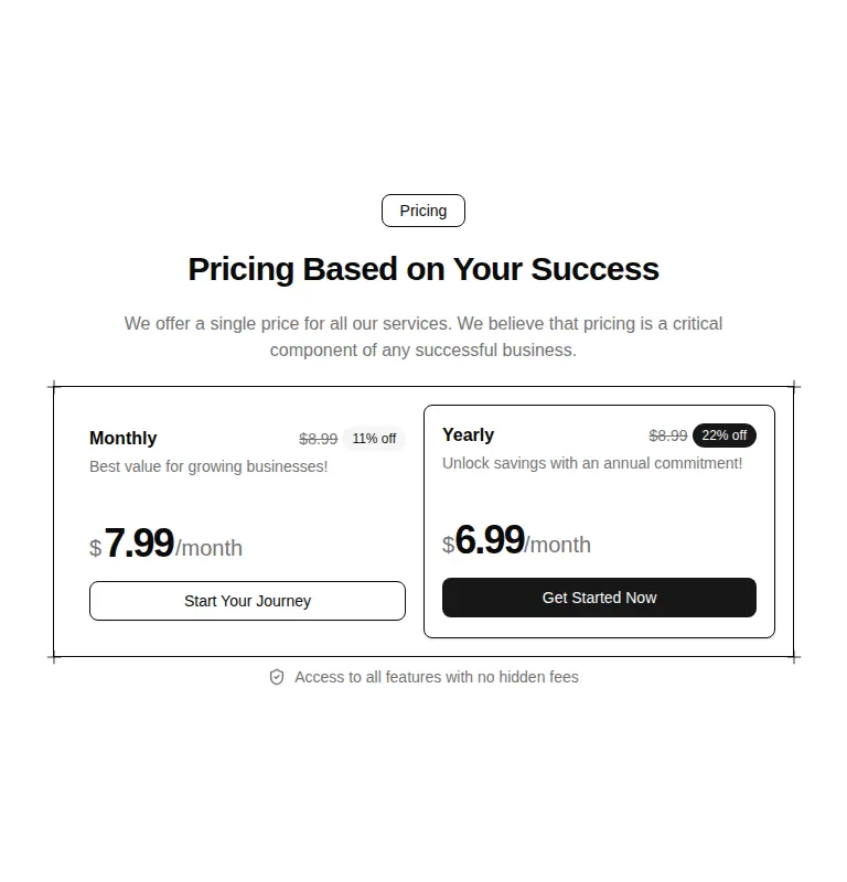 Harness screenshot of efferd-pricing-4 at 768 pixels wide