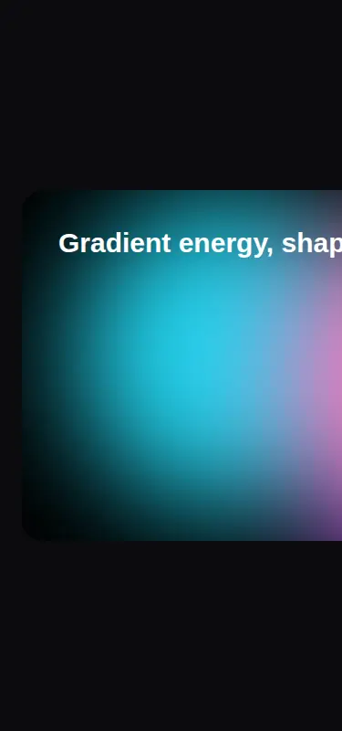 Harness screenshot of fancy-animated-gradient-with-svg at 375 pixels wide