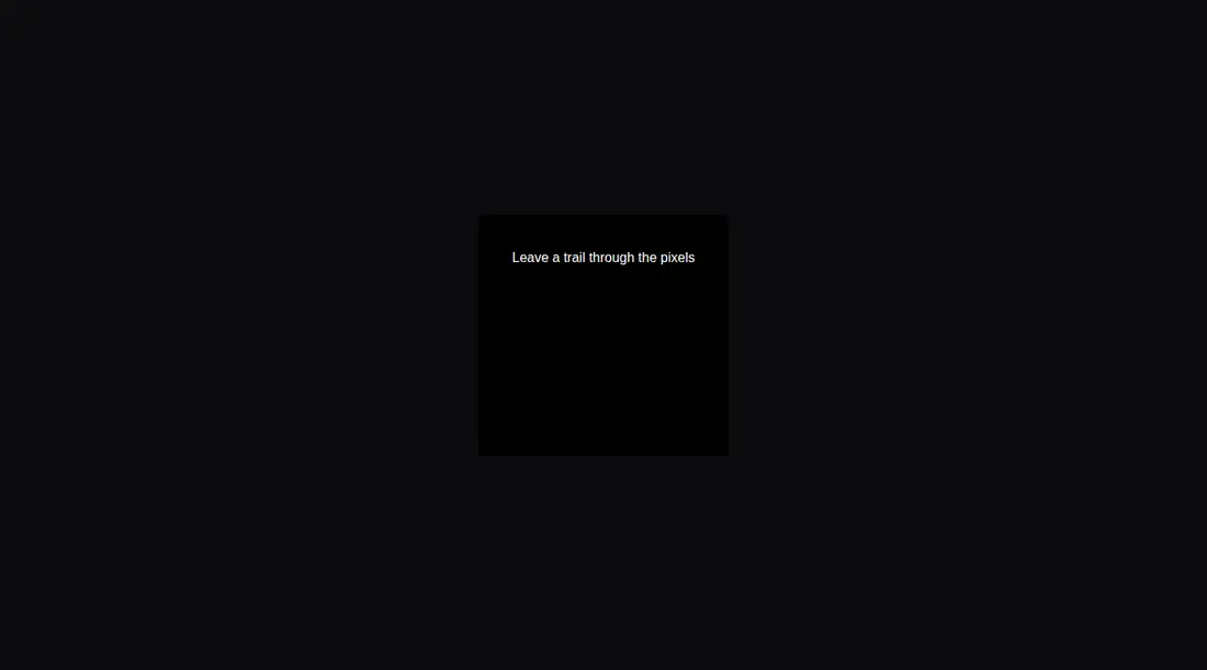 Harness screenshot of fancy-pixel-trail at 1440 pixels wide