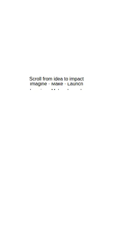Harness screenshot of fancy-scroll-and-swap-text at 375 pixels wide