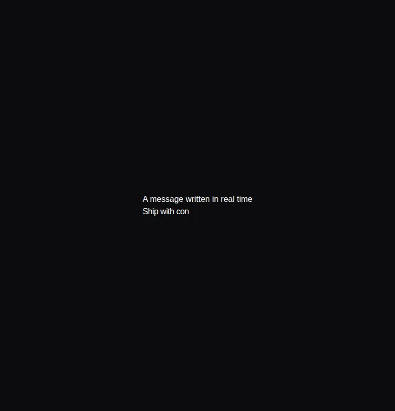 Harness screenshot of fancy-typewriter at 768 pixels wide