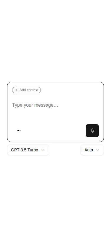Harness screenshot of hextaui-ai-prompt-input at 375 pixels wide
