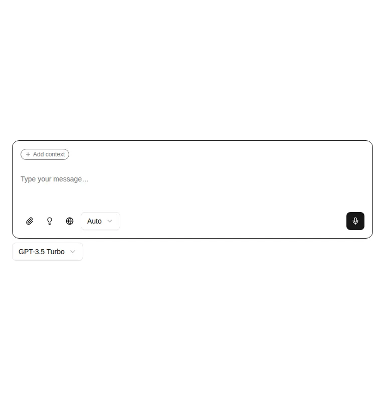 Harness screenshot of hextaui-ai-prompt-input at 768 pixels wide