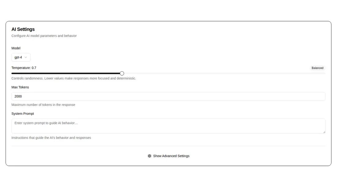 Harness screenshot of hextaui-ai-settings-panel at 1440 pixels wide