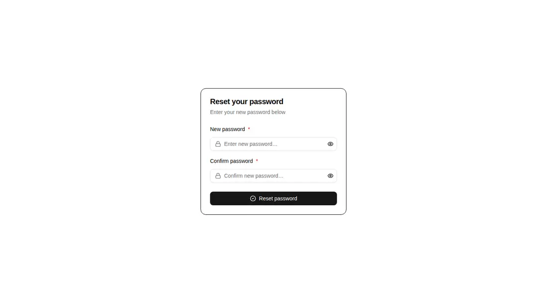 Harness screenshot of hextaui-auth-reset-password at 1440 pixels wide