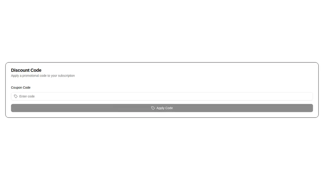 Harness screenshot of hextaui-billing-coupon-code at 1440 pixels wide