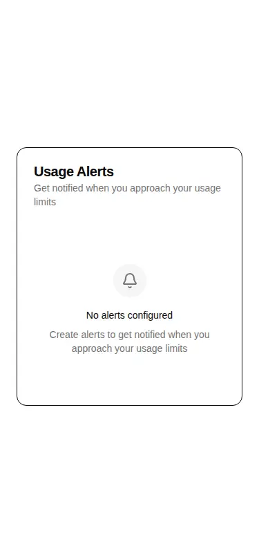 Harness screenshot of hextaui-billing-usage-alerts at 375 pixels wide