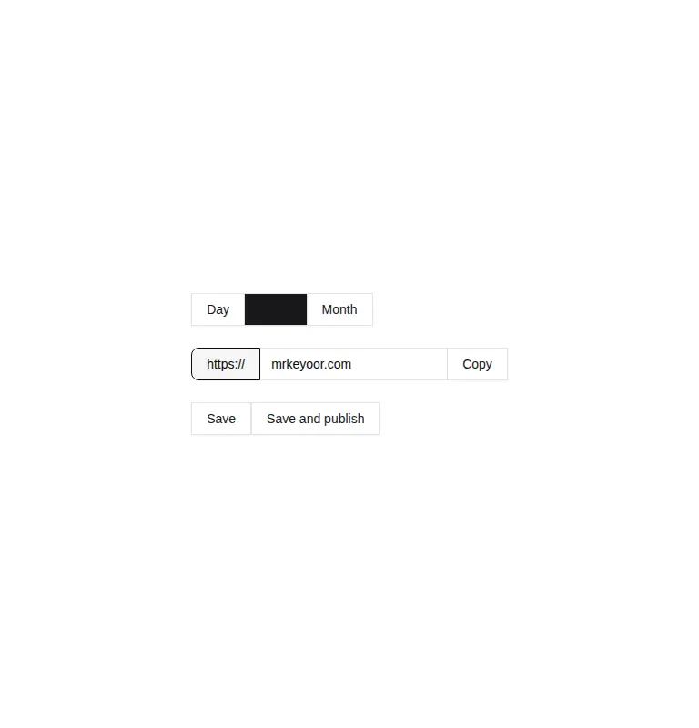 Harness screenshot of hextaui-button-group at 768 pixels wide