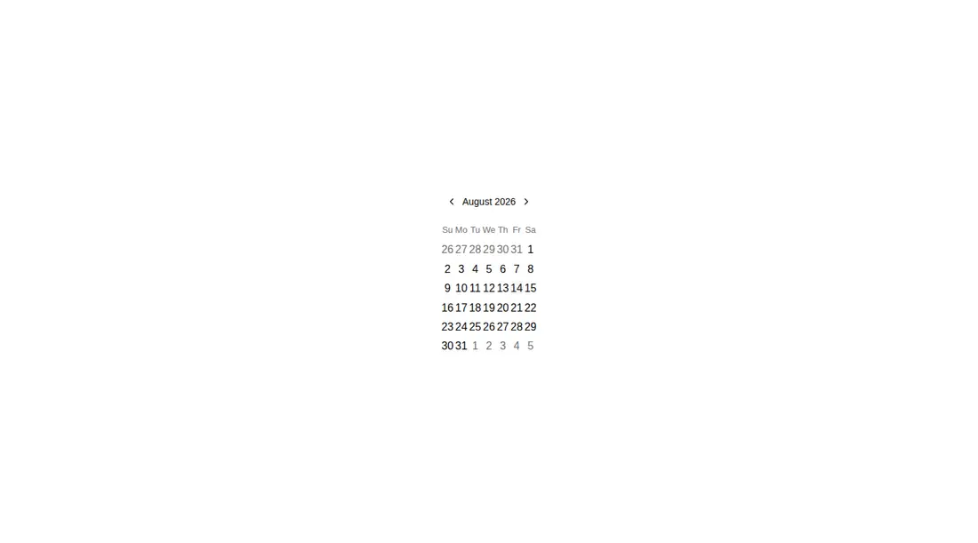 Harness screenshot of hextaui-calendar at 1440 pixels wide