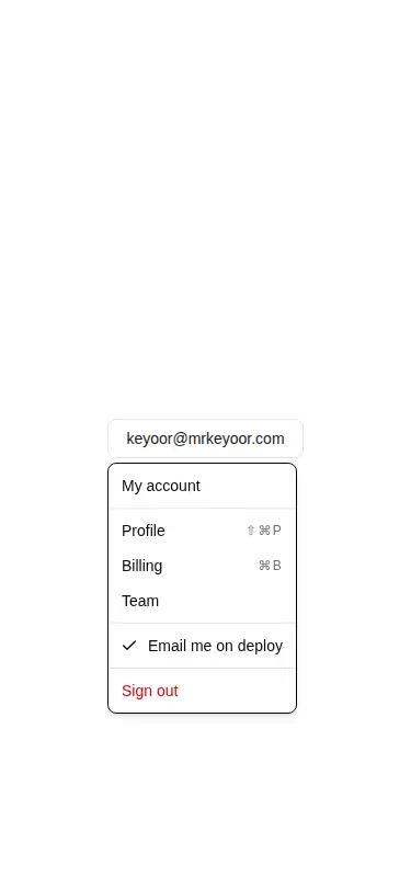 Harness screenshot of hextaui-dropdown-menu at 375 pixels wide