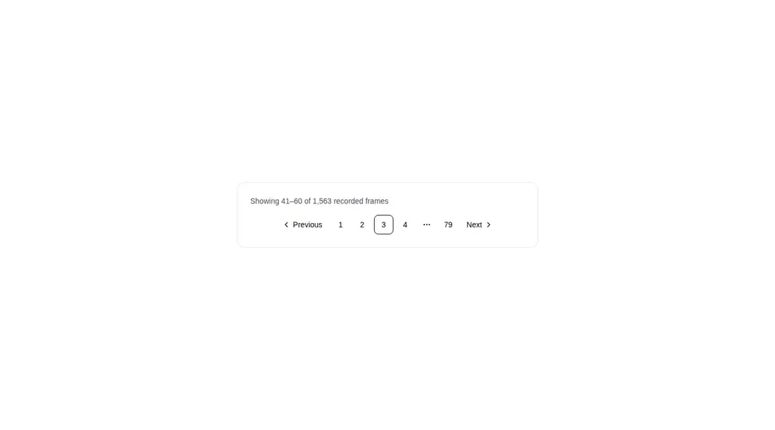 Harness screenshot of hextaui-pagination at 1440 pixels wide