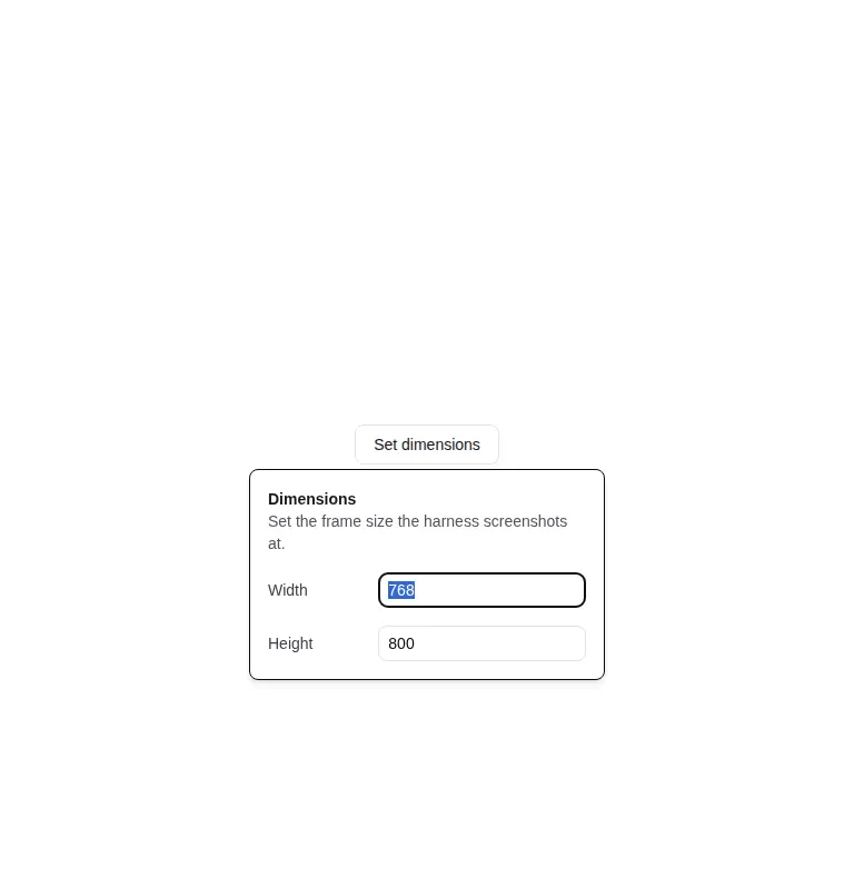 Harness screenshot of hextaui-popover at 768 pixels wide