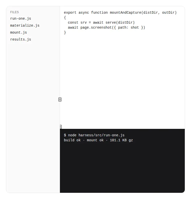 Harness screenshot of hextaui-resizable at 768 pixels wide