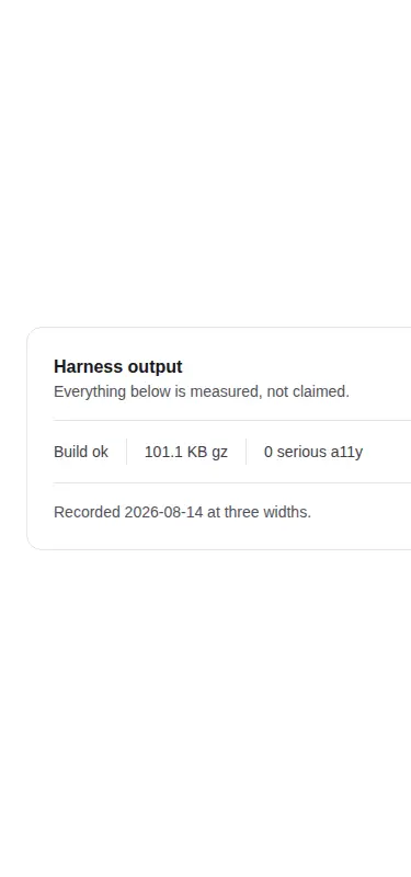 Harness screenshot of hextaui-separator at 375 pixels wide