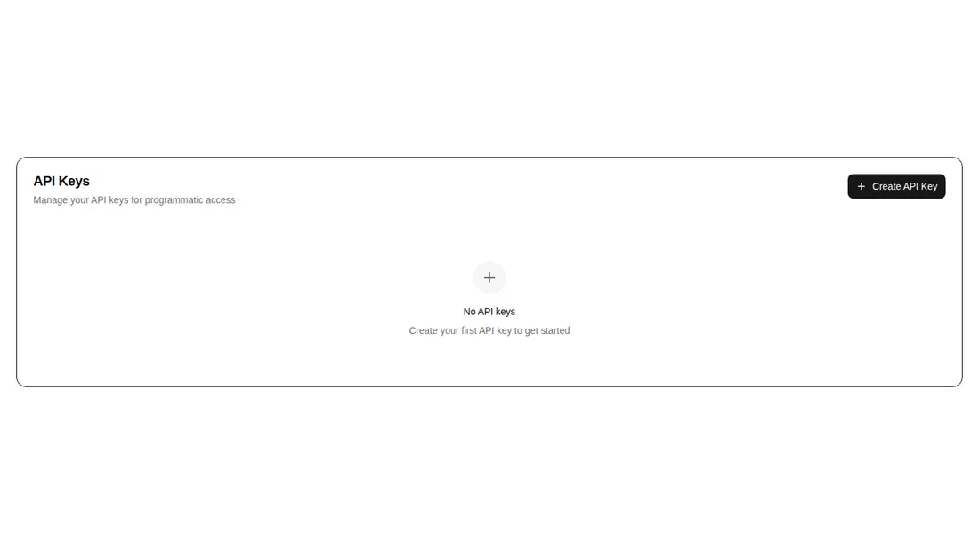 Harness screenshot of hextaui-settings-api-keys at 1440 pixels wide