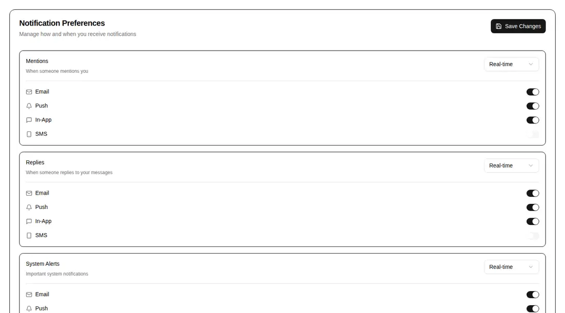 Harness screenshot of hextaui-settings-notifications at 1440 pixels wide